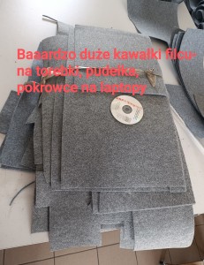 BARDZO Duże ścinki filcu, filc, polski jakość premium, 4mm, 600g, szary, grafit (1)